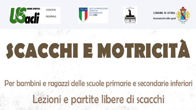 Unione Sportiva Acli Marche: scacchi e motricità, quattro appuntamenti ad Offida