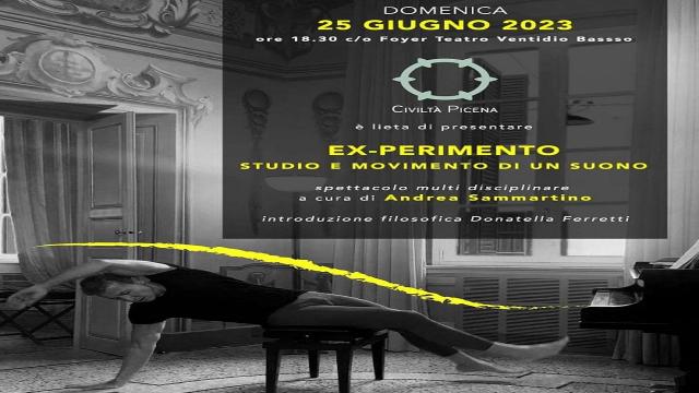 Teatro Ventidio Basso: va in scena ''Ex-perimento'', studio e movimento di un suono