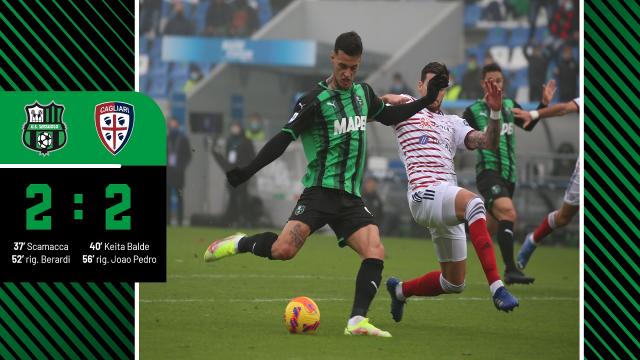 Sassuolo-Cagliari 2-2, highlights