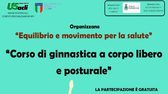 ''Equilibrio e movimento per la salute'' a Grottammare: scattano i nuovi orari