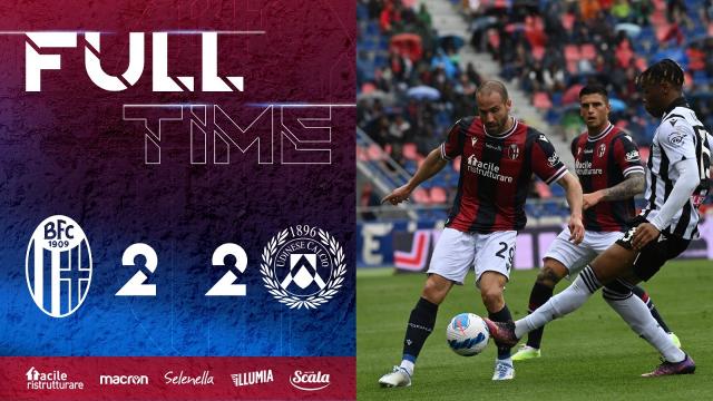 Bologna-Udinese 2-2, highlights