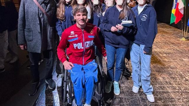 Lions Club Colli Truentini, 680 studenti incontrano Manuel Bortuzzo al Ventidio Basso di Ascoli Piceno