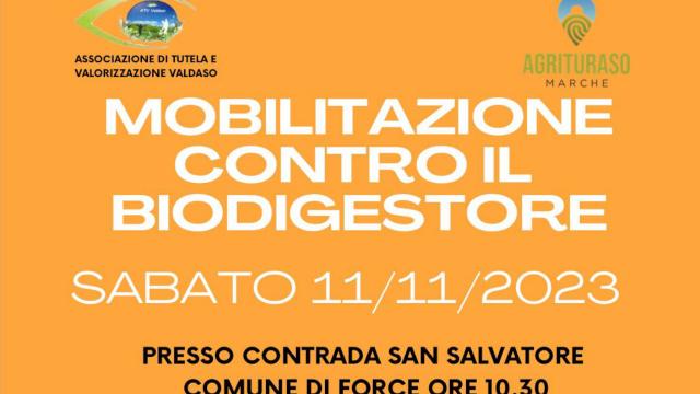Grande mobilitazione contro il Biodigestore di Force: 19 comuni della Valdaso promotori dell'iniziativa