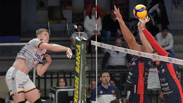 Pallavolo A2, la Videx Yuasa Grottazzolina rimonta Bergamo ed espugna il PalaIntred al tie-break
