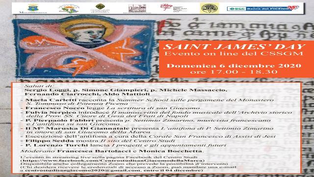 Monteprandone: San Giacomo della Marca, incontro online su ''Saint James'day''