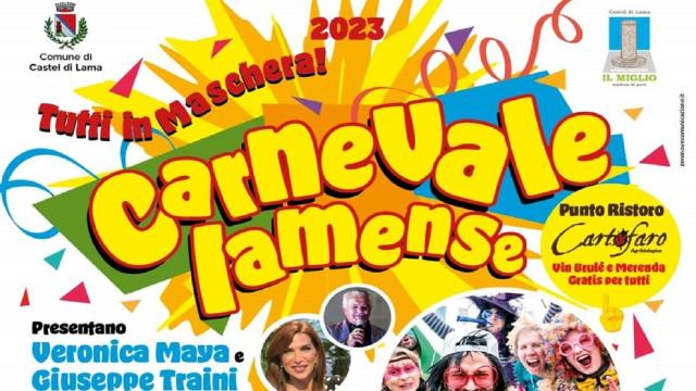Carnevale Lamense 2023, tutti in maschera in Via delle Partigiane. Special guest Veronica Maya