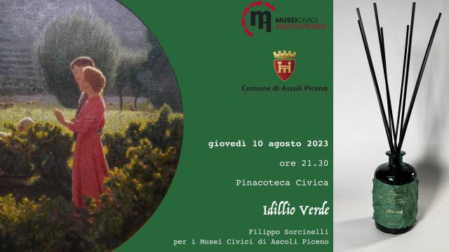 Ascoli Piceno, Pinacoteca Civica: 'Idillio Verde by Filippo Sorcinelli' con presentazione fragranza creata dall'artista
