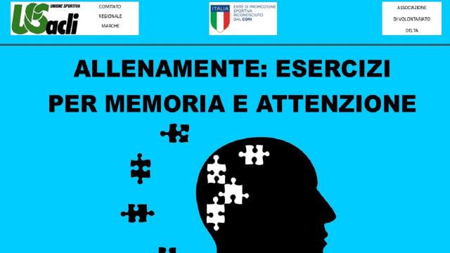 Unione Sportiva Acli Marche, dal 9 Marzo esercizi per memoria ed attenzione a disposizione di tanti cittadini piceni