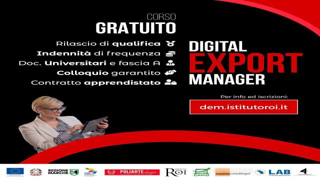 Porto d'Ascoli, iscrizioni al corso gratuito di formazione tecnica per digital export manager