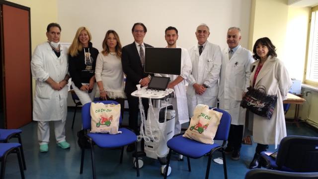 Ascoli Piceno, il gruppo Gabrielli dona ecografo di ultima generazione al reparto Pediatria e Neonatologia del 'Mazzoni'