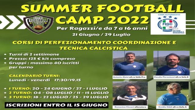 Castel di Lama: il Summer Camp 2022 della Piceno Football Team con gli ex calciatori Aloisi, Pierantozzi, Cicconi e Oddi