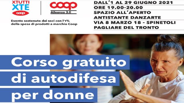 Unione Sportiva Acli Marche, corso gratuito di autodifesa per donne a Pagliare del Tronto