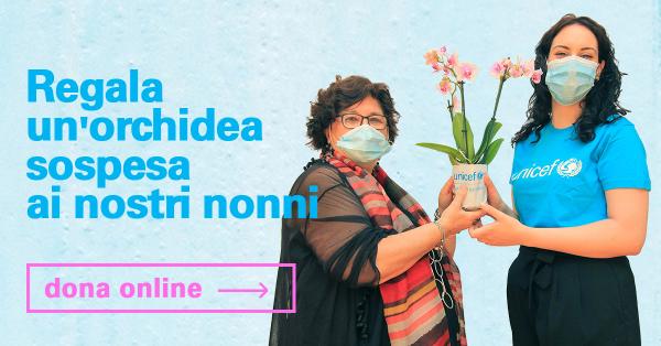 Unicef, festa dei nonni: un’orchidea sospesa per aiutare un nonno in difficoltà 