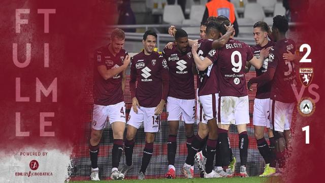 Torino-Udinese 2-1, highlights