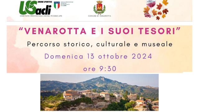 Appuntamento il 13 Ottobre con 'Venarotta e i suoi tesori': percorso storico, culturale e museale