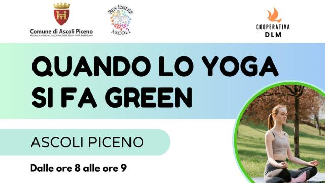 Ascoli Piceno, parte il progetto estivo ''Quando lo yoga si fa green' con 11 appuntamenti