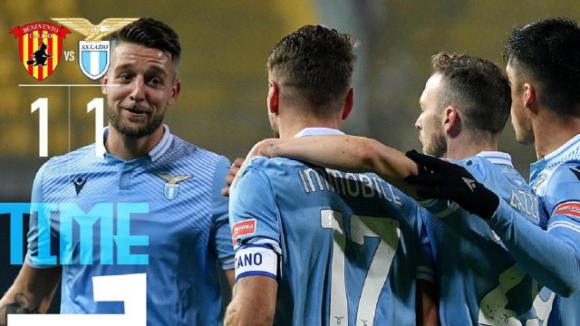 Benevento-Lazio 1-1 highlights. Senza vincitori il ''derby Inzaghi''