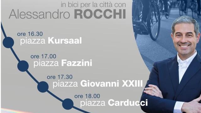 Elezioni Grottammare, Alessandro Rocchi chiude la campagna elettorale con un tour in bibicletta