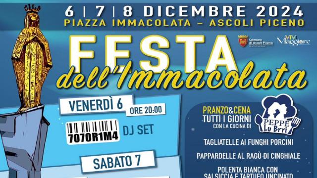 Ascoli Piceno: torna la Festa dell'Immacolata, ricco programma di eventi civili e religiosi 