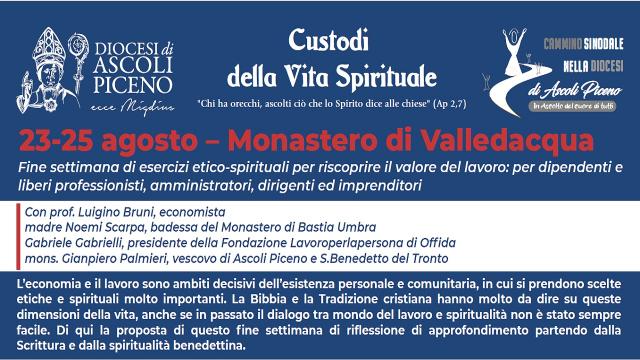 San Benedetto, parte il corso di esercizi etico-spirituali per il mondo del lavoro