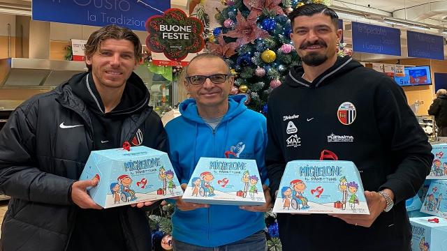 Ascoli Calcio, spot con Corazza e Varone a sostegno della raccolta fondi per l'associazione ''Michelepertutti''