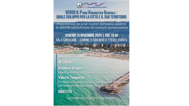 San Benedetto del Tronto, Univpm illustra i dati propedeutici per la redazione del Piano Urbanistico Generale