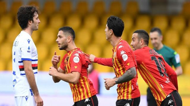 Benevento-Sampdoria 1-1, highlights