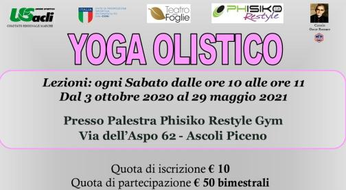 Ascoli Piceno, ad Ottobre riprende il corso di yoga olistica alla Phisiko Restyle Gym