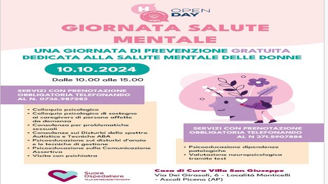 Ascoli: Open Day sulla Salute Mentale, visite e servizi gratuiti