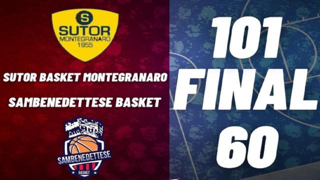 Basket Serie C Gold, l'Infoservice Sambenedettese cade sul parquet della Sutor Montegranaro