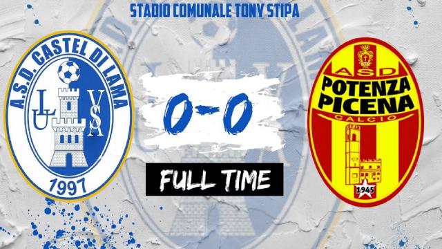 Promozione girone B, pareggio a reti bianche per il Castel di Lama con il Potenza Picena