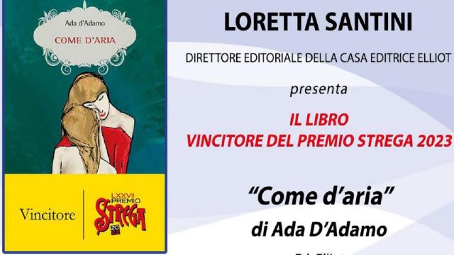 Palazzina Azzurra San Benedetto, presentazione del libro ''Come d'aria'' di Ada D'Adamo